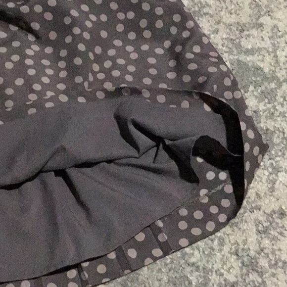 Ann Taylor Loft Brown Taupe Polka-Dot Pleated Skirt Size 8 - Picture 5 of 6